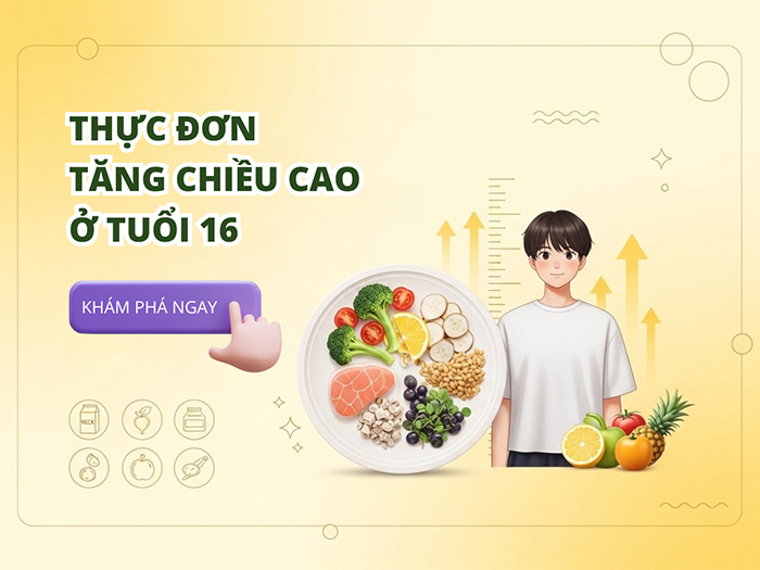 Áp dụng ngay thực đơn tăng chiều cao ở tuổi 16